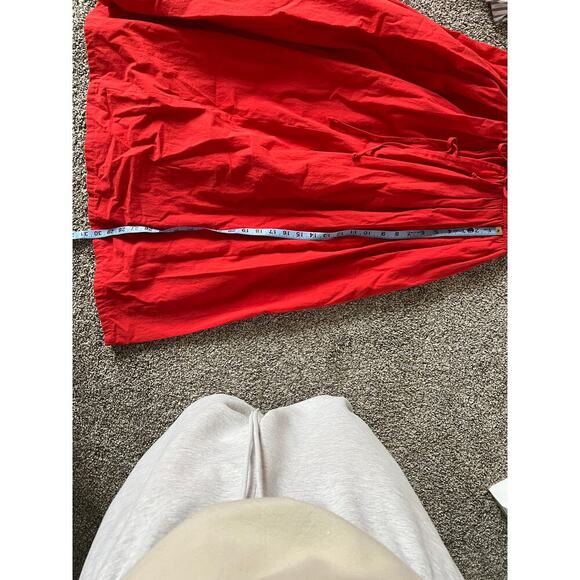 NWT Naya Rea Cherry Red Bow Tie Cottagecore Via Midi Dress $350 MSRP - Picture 11 of 11